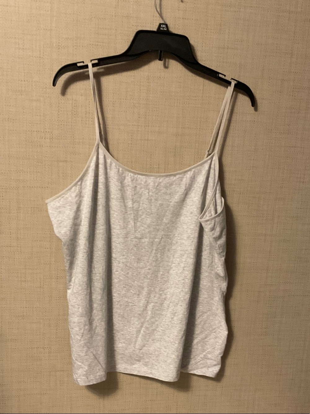 Time and Tru Light Gray Spaghetti Strap Tank